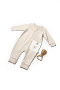 Organik Pamuk Teddy Bear Fermuarlı Cepli Tulum