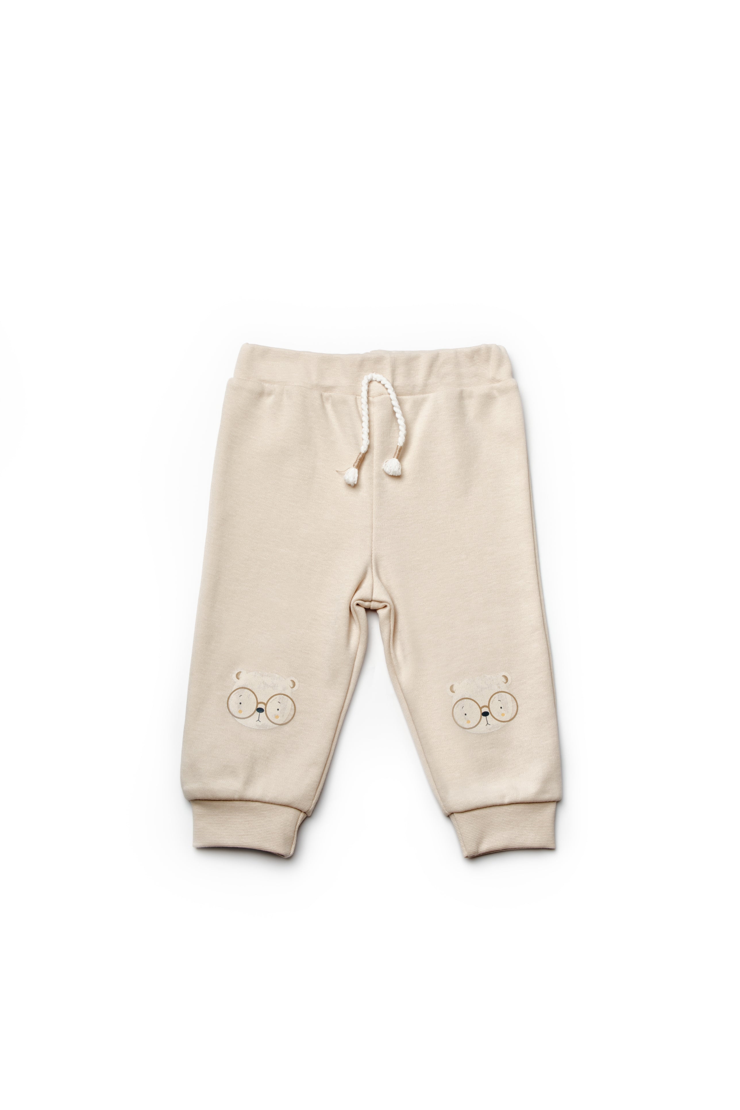 Organik Pamuk Teddy Bear Kanguru Cepli Takım