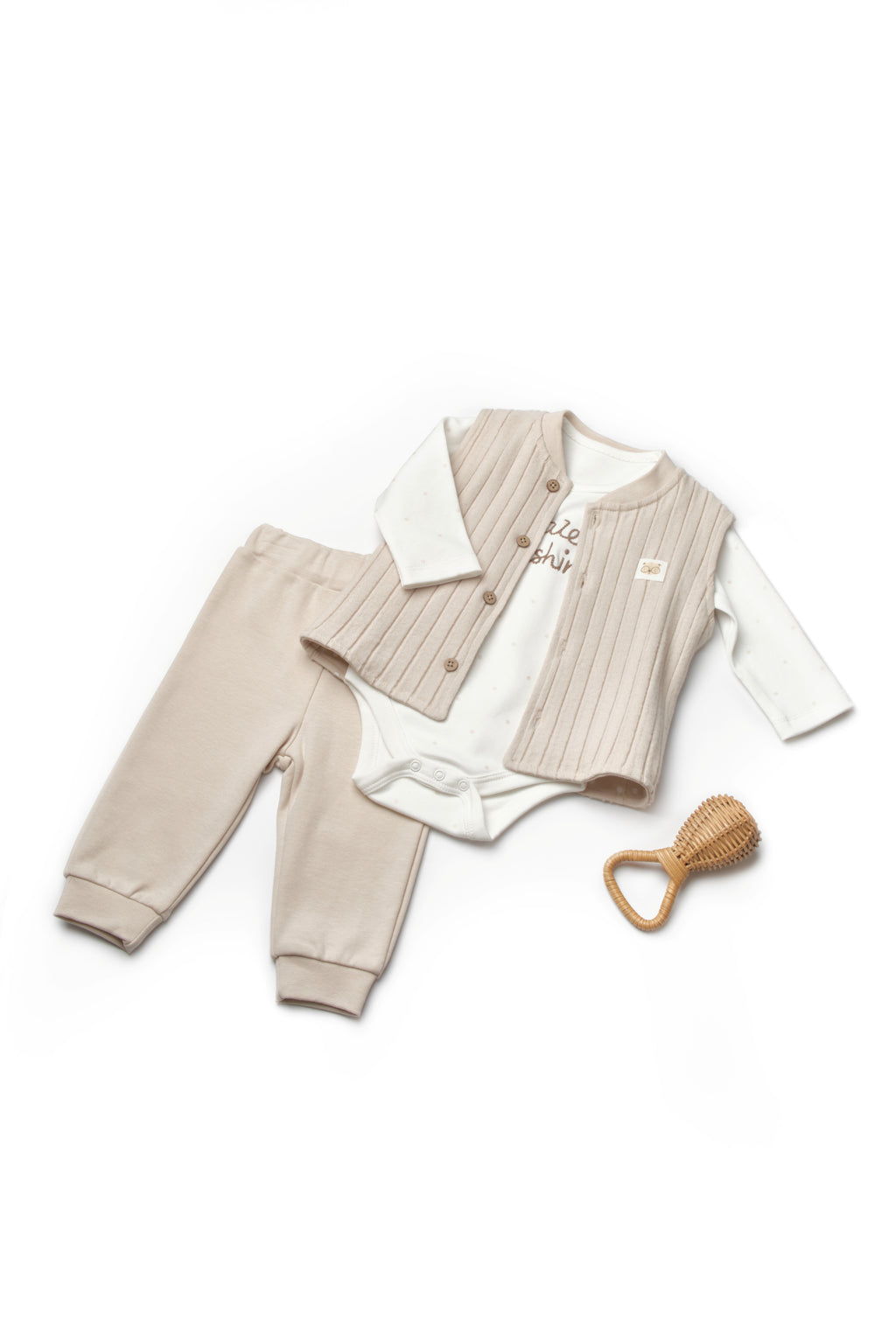 Organik Pamuk 3’lü Interlock Takım - Teddy Bear Koleksiyonu