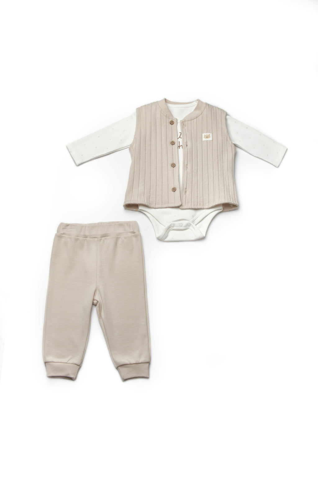 Organik Pamuk 3’lü Interlock Takım - Teddy Bear Koleksiyonu