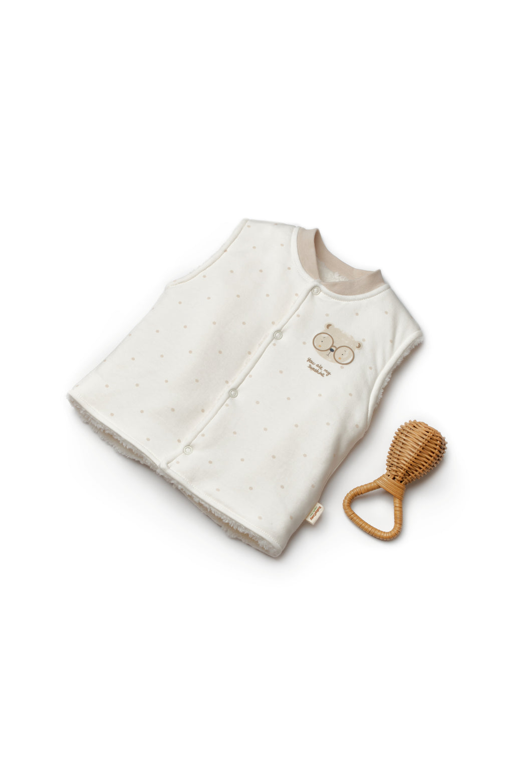 Organik Pamuk Wellsoft Astarlı Teddy Bear Bebek Yelek