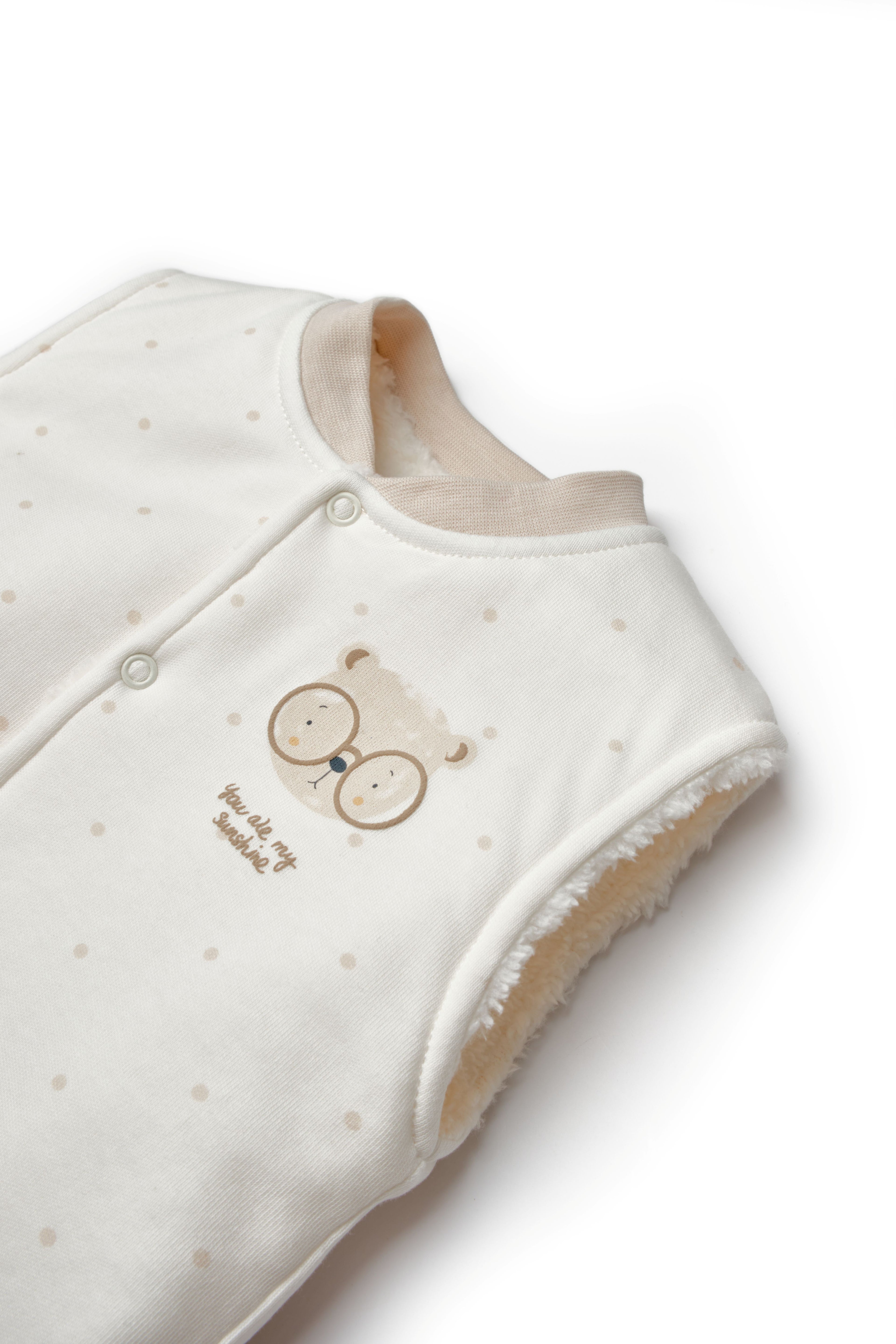 Organik Pamuk Wellsoft Astarlı Teddy Bear Bebek Yelek