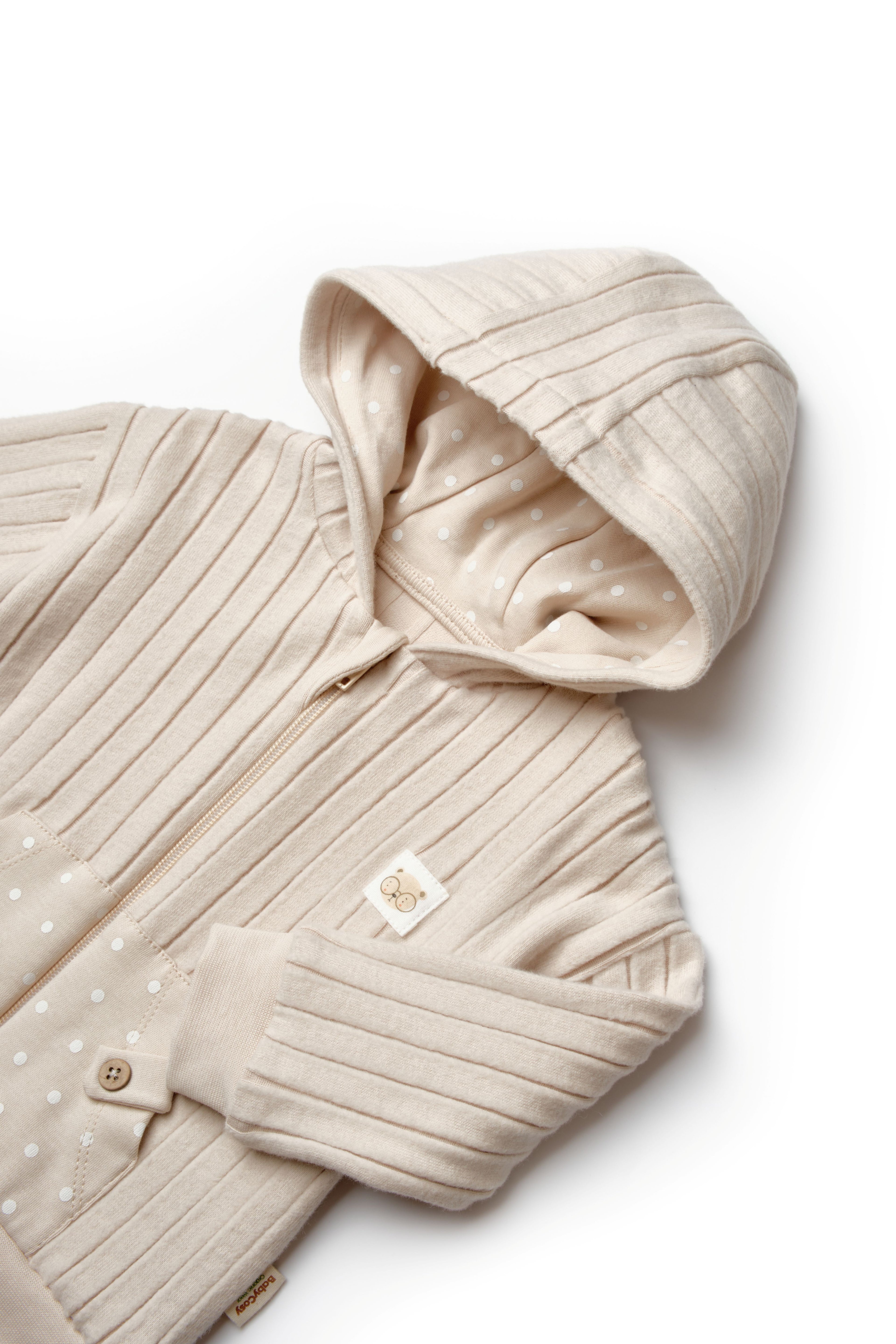 Organik Pamuk Kapüşonlu Ceket – Teddy Bear Koleksiyonu