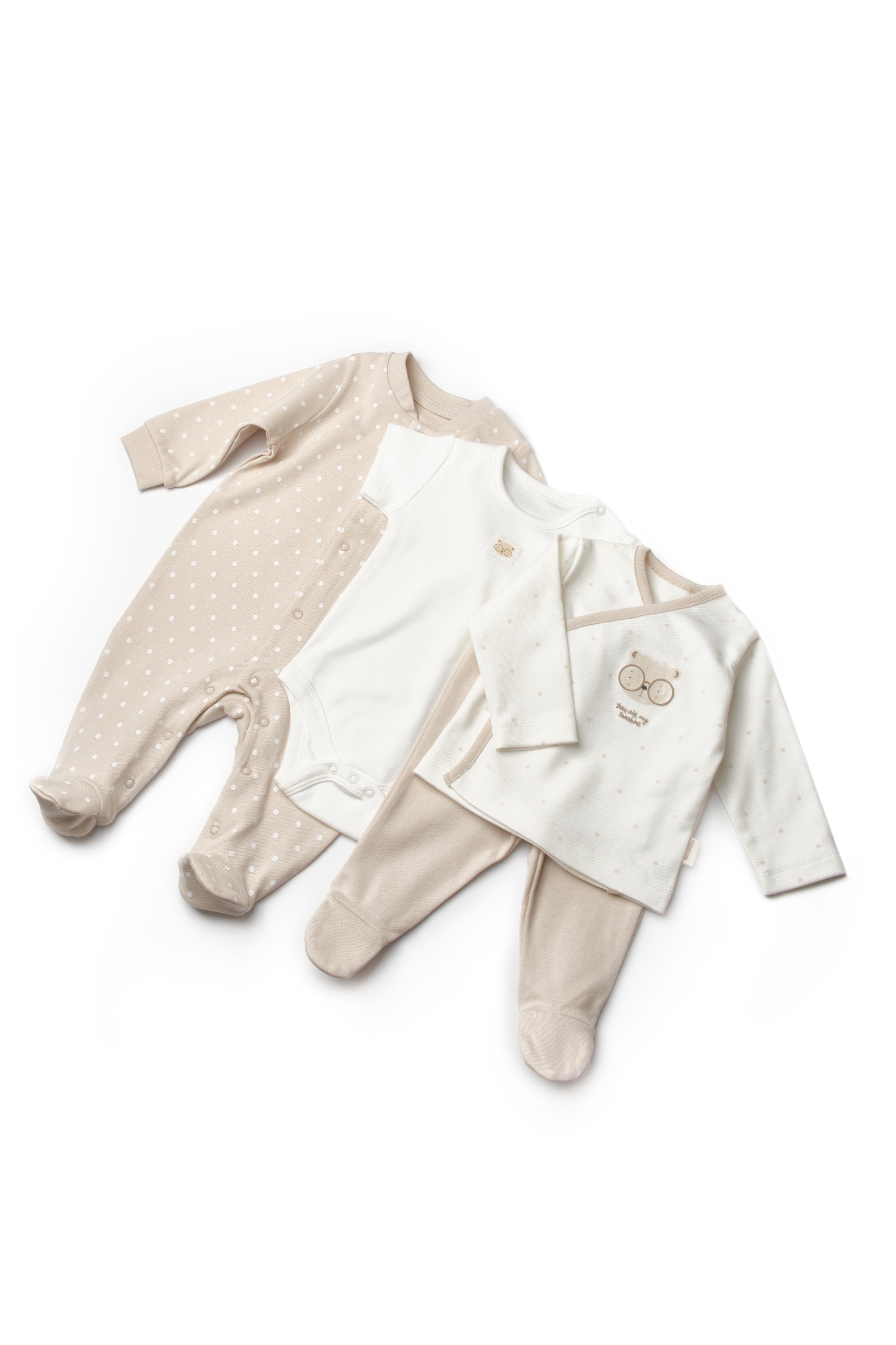 Organik Pamuk Teddy Bear 10'lu Hastane Çıkış Seti