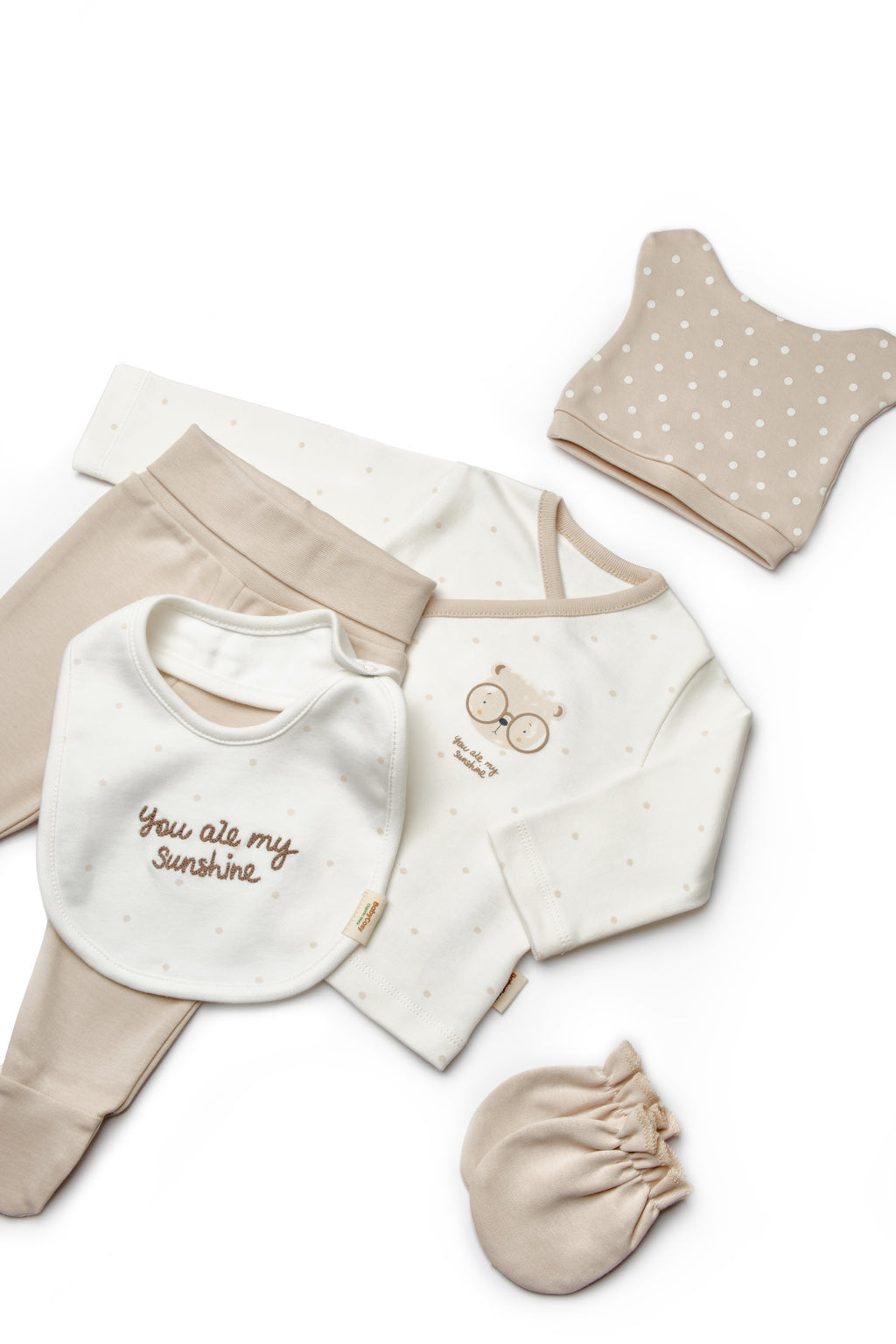 Organik Pamuk Teddy Bear 5'li Hastane Çıkış Seti