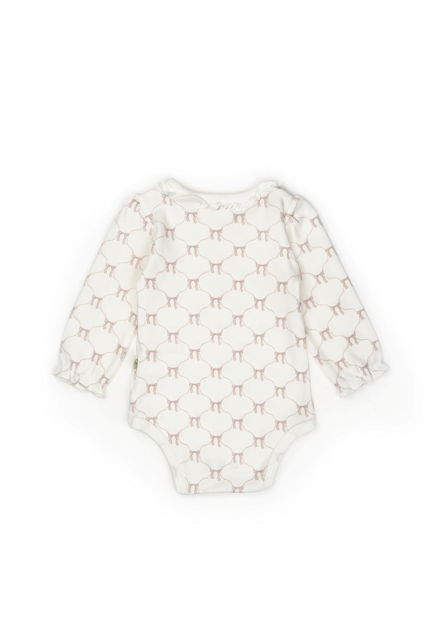 Organik Pamuk Uzun Kollu Fırfır Yakalı 2’li Body Seti – Bow Koleksiyonu