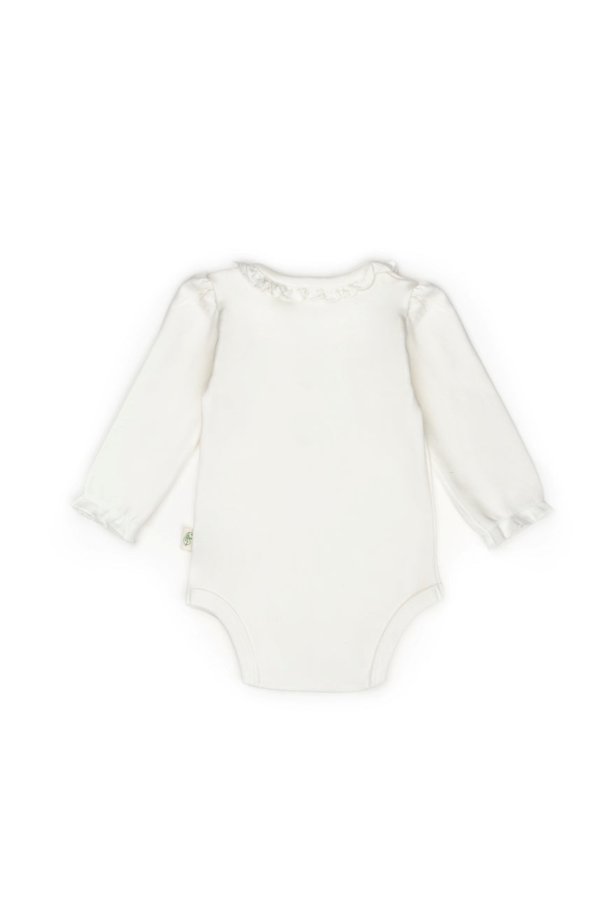 Organik Pamuk Uzun Kollu Fırfır Yakalı 2’li Body Seti – Bow Koleksiyonu