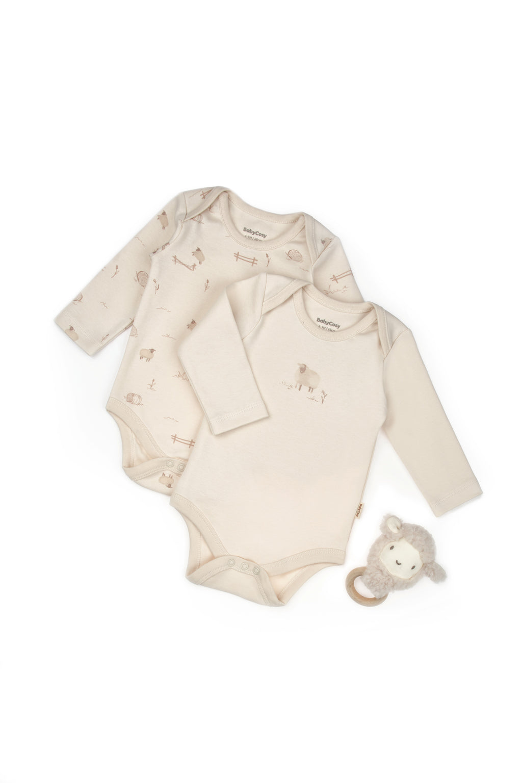 Organik Pamuk 2’li Uzun Kollu Body Seti – Lamb Koleksiyonu