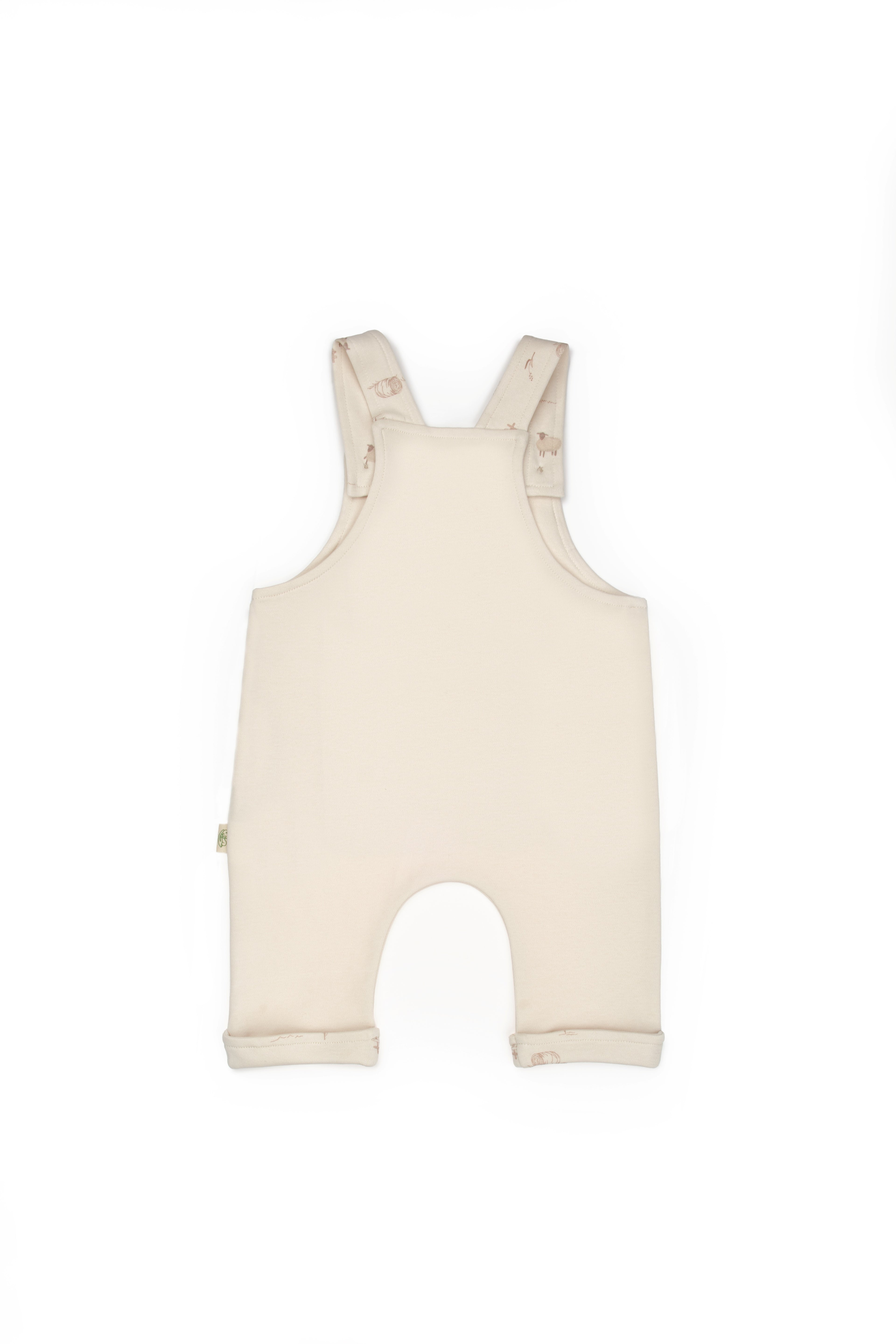 Organik Pamuk Kuzu Desenli Uzun Paçalı Salopet – Lamb Koleksiyonu