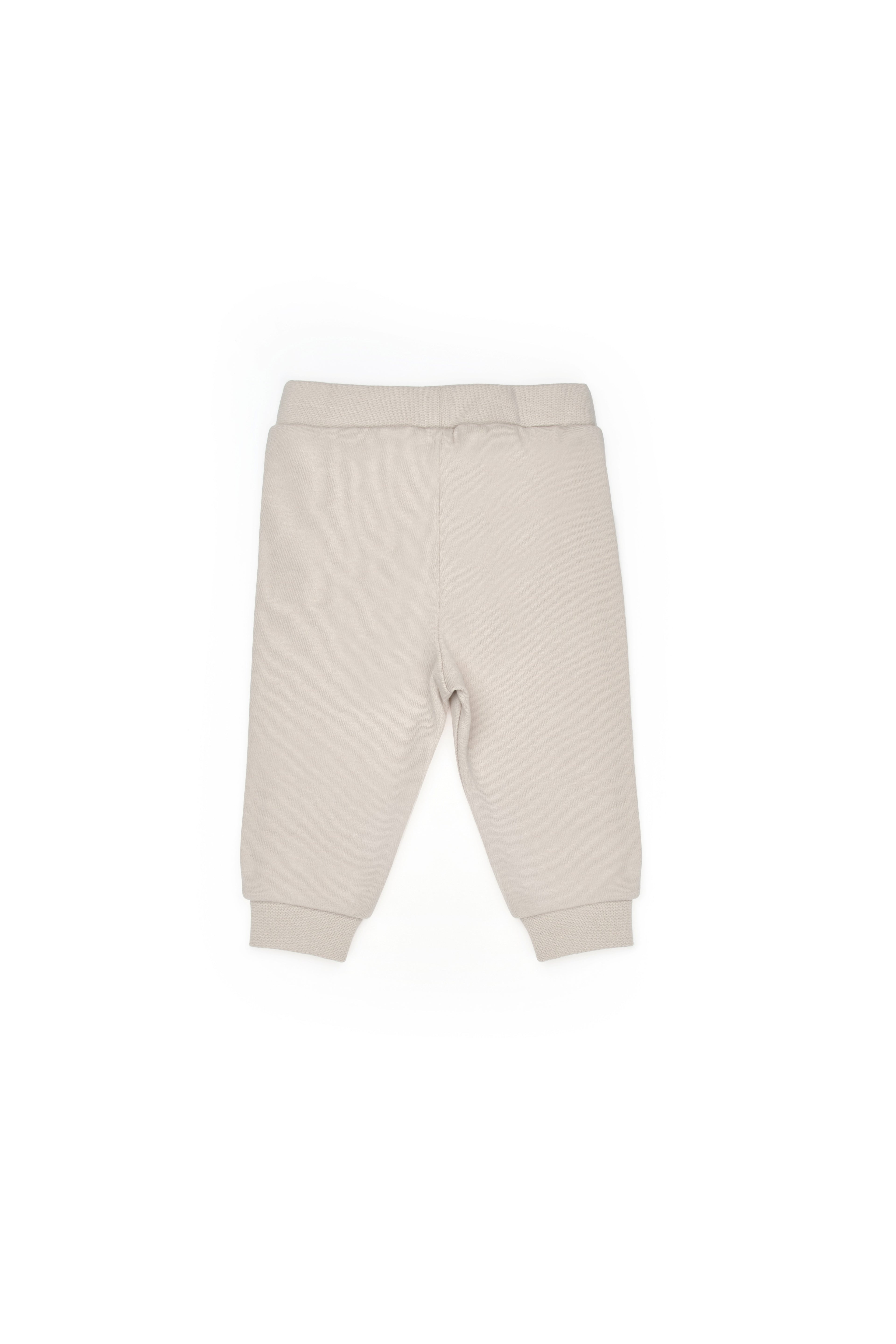 Organik Pamuk Kuzu Desenli Bej Sweatshirt ve Pantolon 2’li Takım - Lamb Koleksiyonu