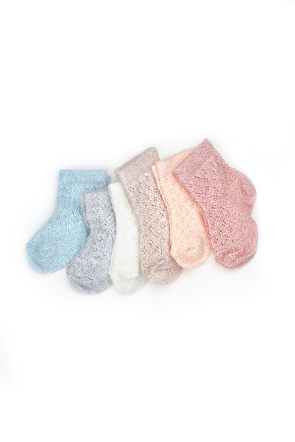 Organik Pamuk 6’lı Renkli Bebek Çorap Seti