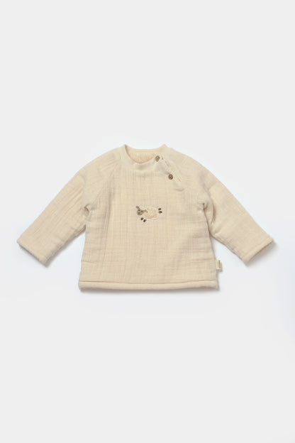 BabyCosy Kuzu Nakışlı Müslin WellSoft Takım - Riki Baby&Kids
