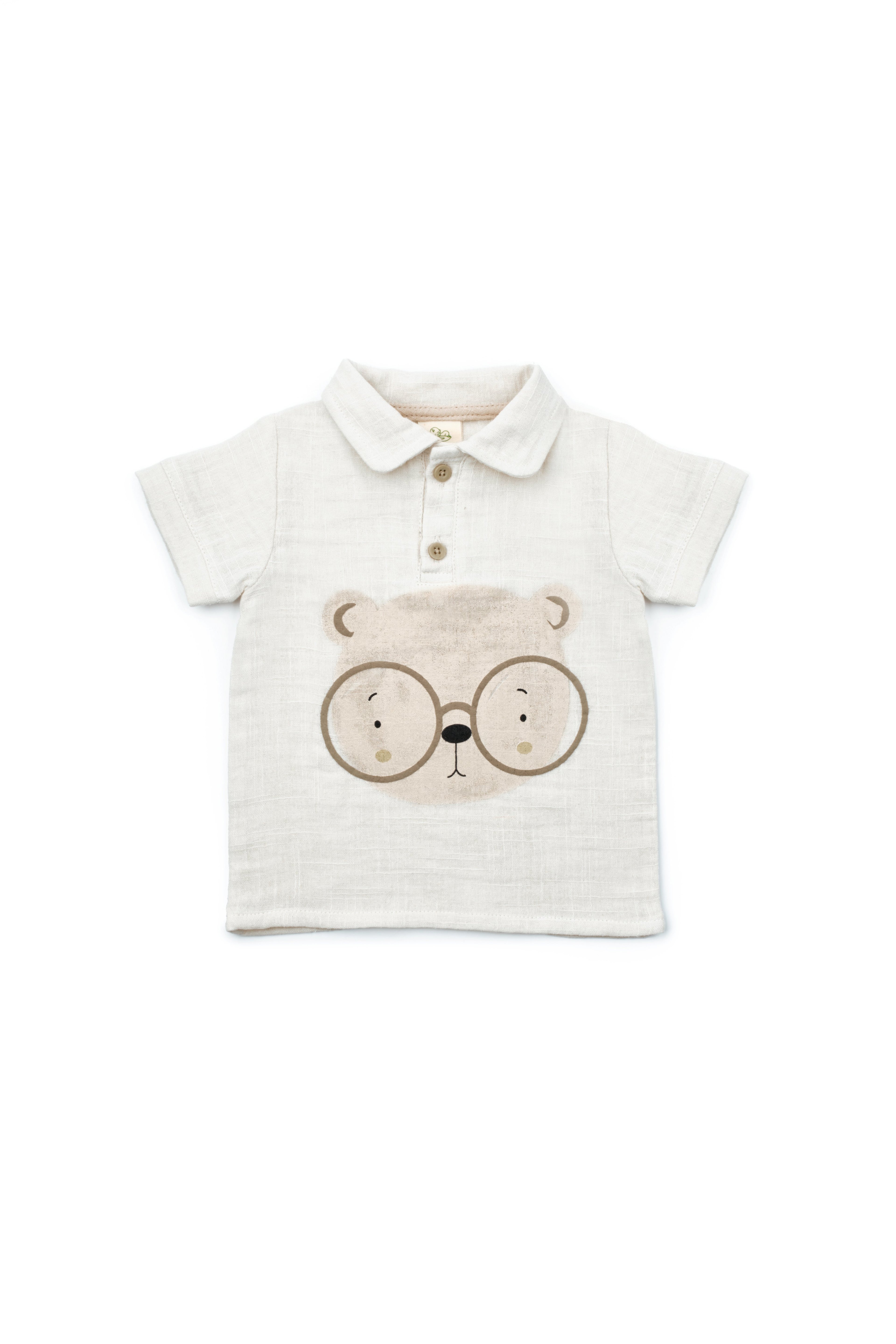 Organik Pamuk Teddy Bear 3'lü Müslin Salopet Takım
