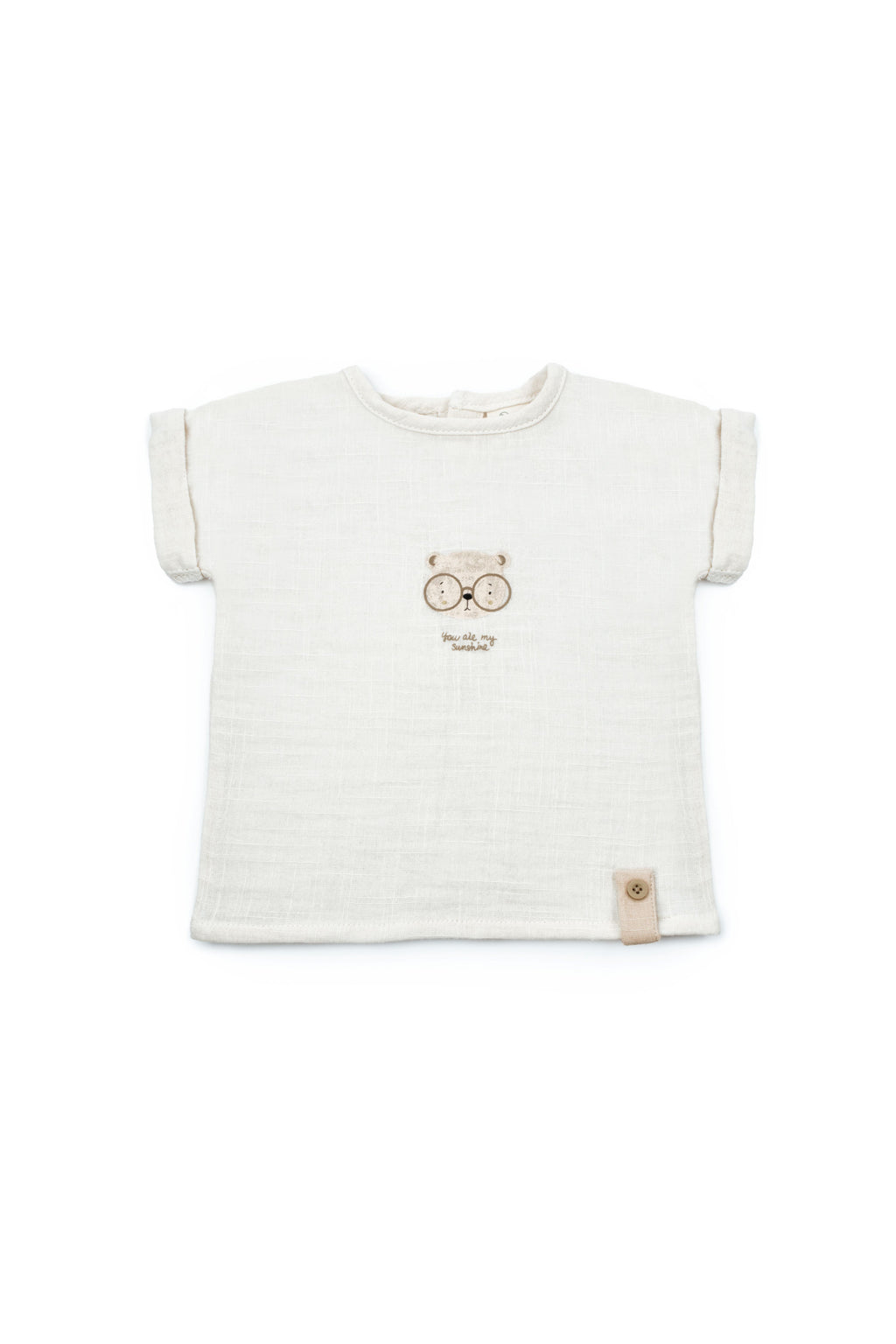 Organik Pamuk Teddy Bear Müslin Şort Takım