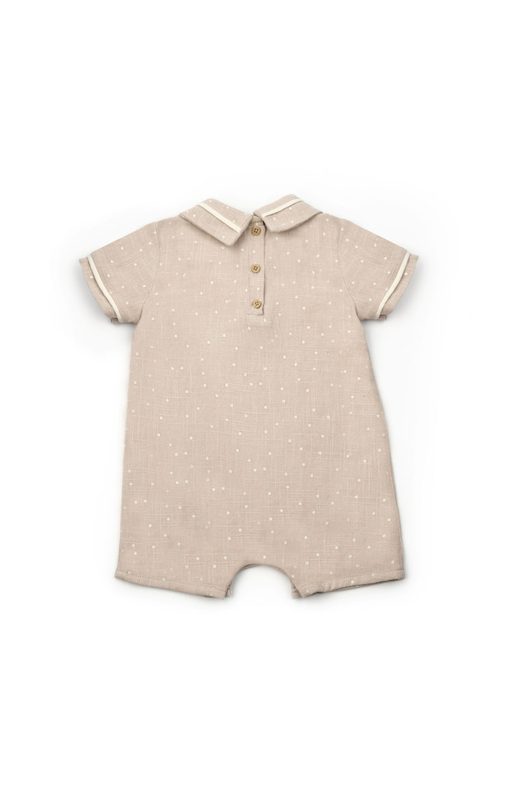 Organik Pamuk Teddy Bear Müslin Bej Şort Tulum