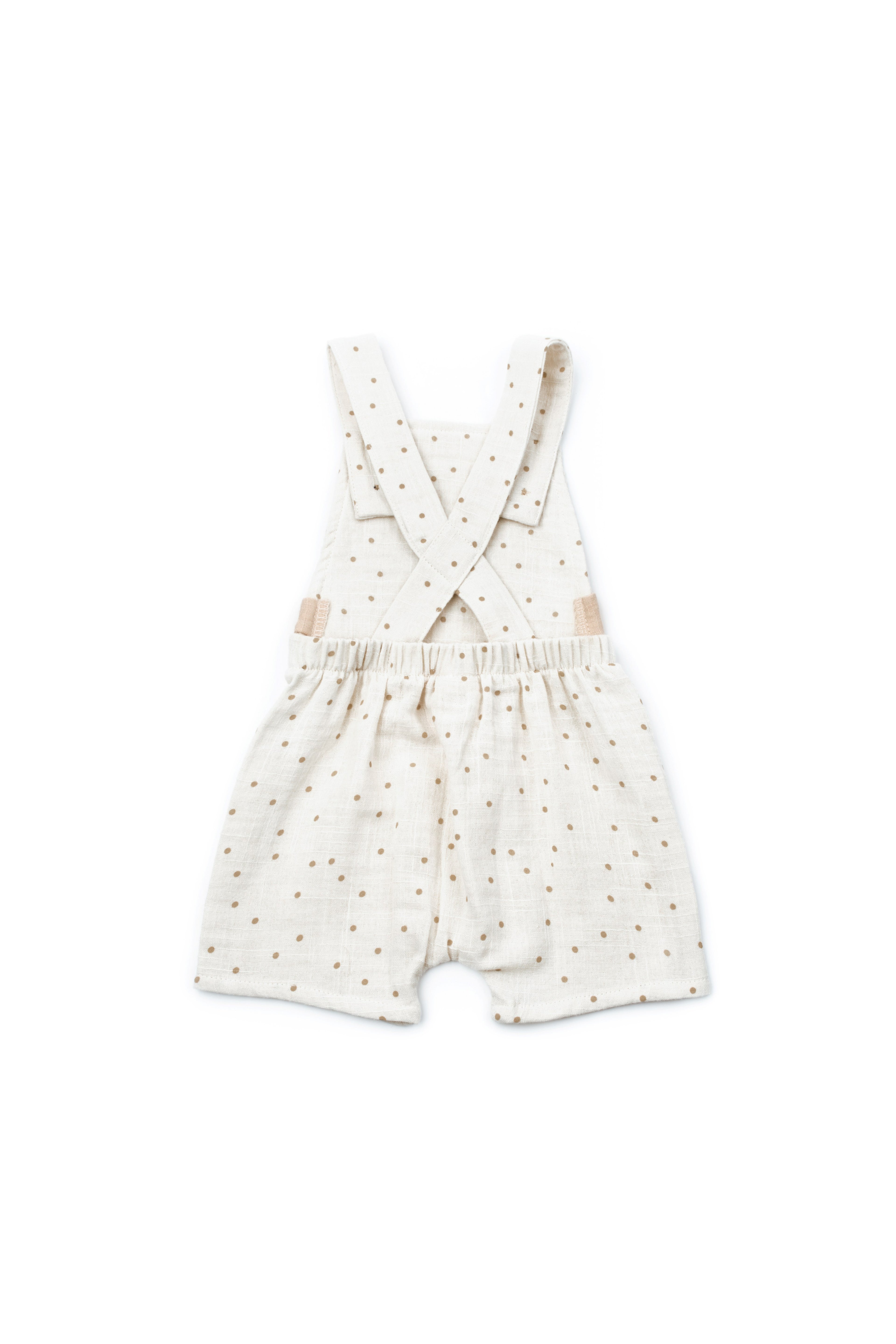 Organik Pamuk Teddy Bear Şapkalı Müslin Şort Tulum