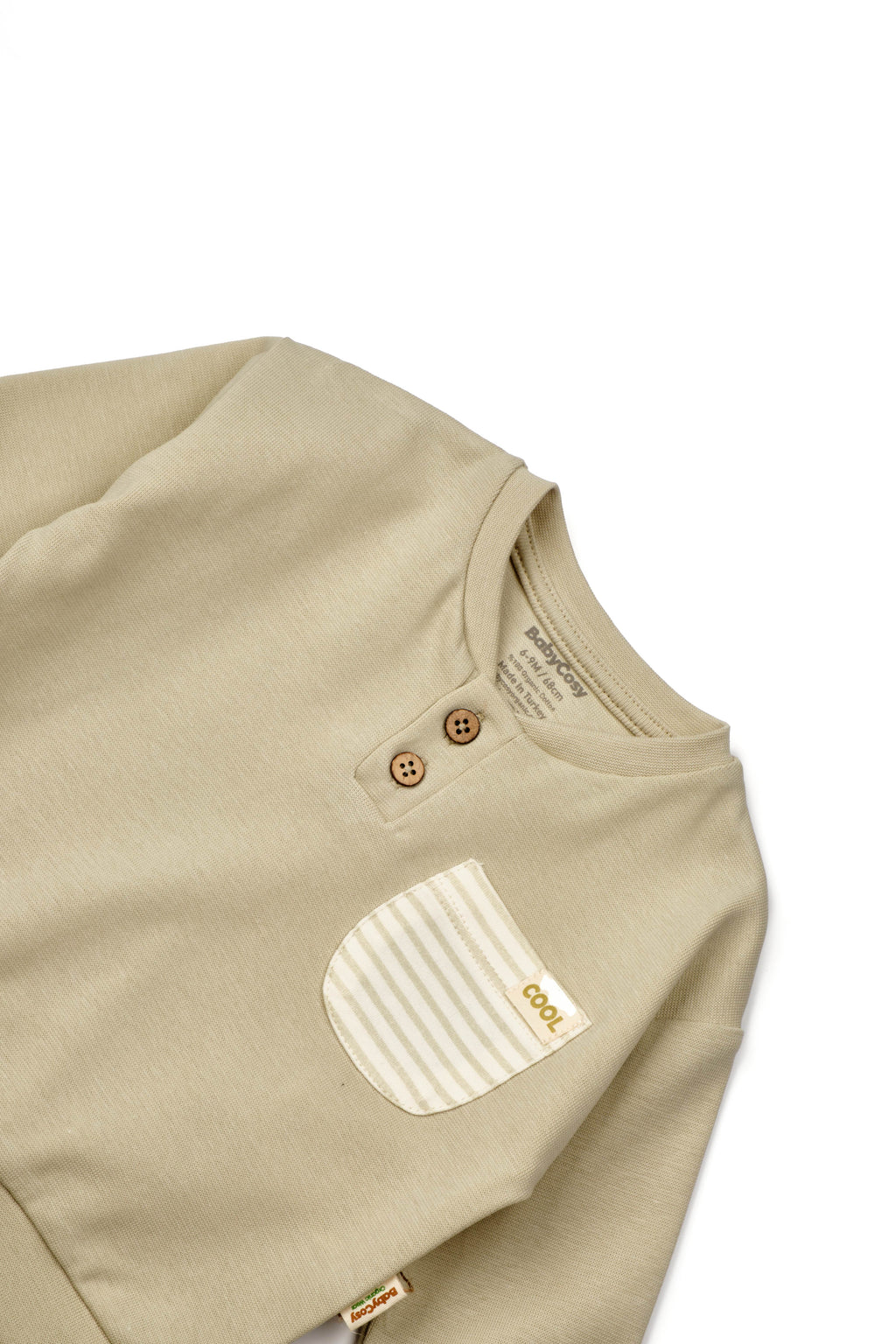 Organik Pamuk Cool Yeşil Sweatshirt Pantolon Bebek Takımı