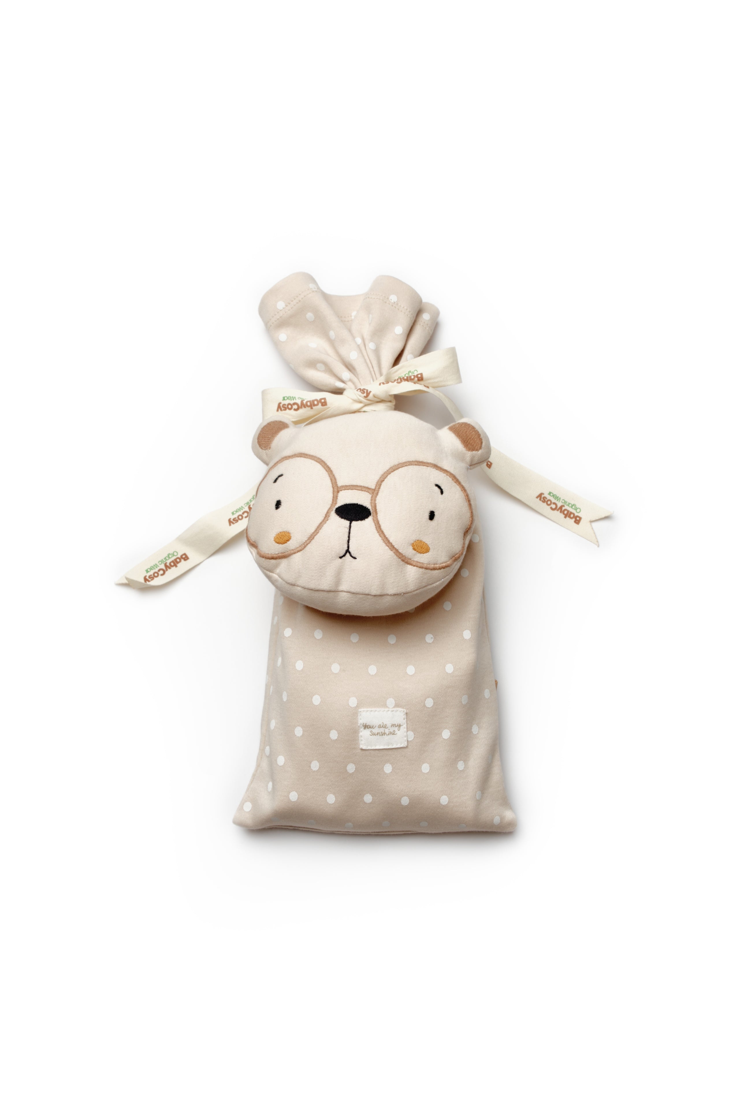 Organik Pamuk Teddy Bear Oyuncak Keseli 3'lü Set