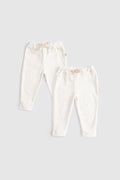 2'li Organik Pamuk Bebek Pantolonu Twig Ekru - Riki Baby&Kids