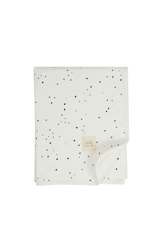 Organik Pamuk 80x100cm Çift Katlı Beyaz Bebek Battaniyesi - Riki Baby&Kids