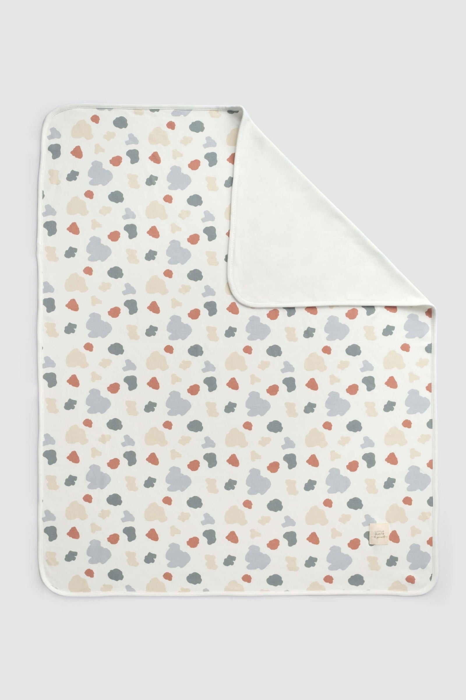 Organik Pamuk 80x100cm Çift Katlı Animal Desenli Bebek Battaniyesi - Riki Baby&Kids