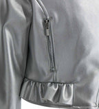 Original Marines Suni Deri Biker Ceket