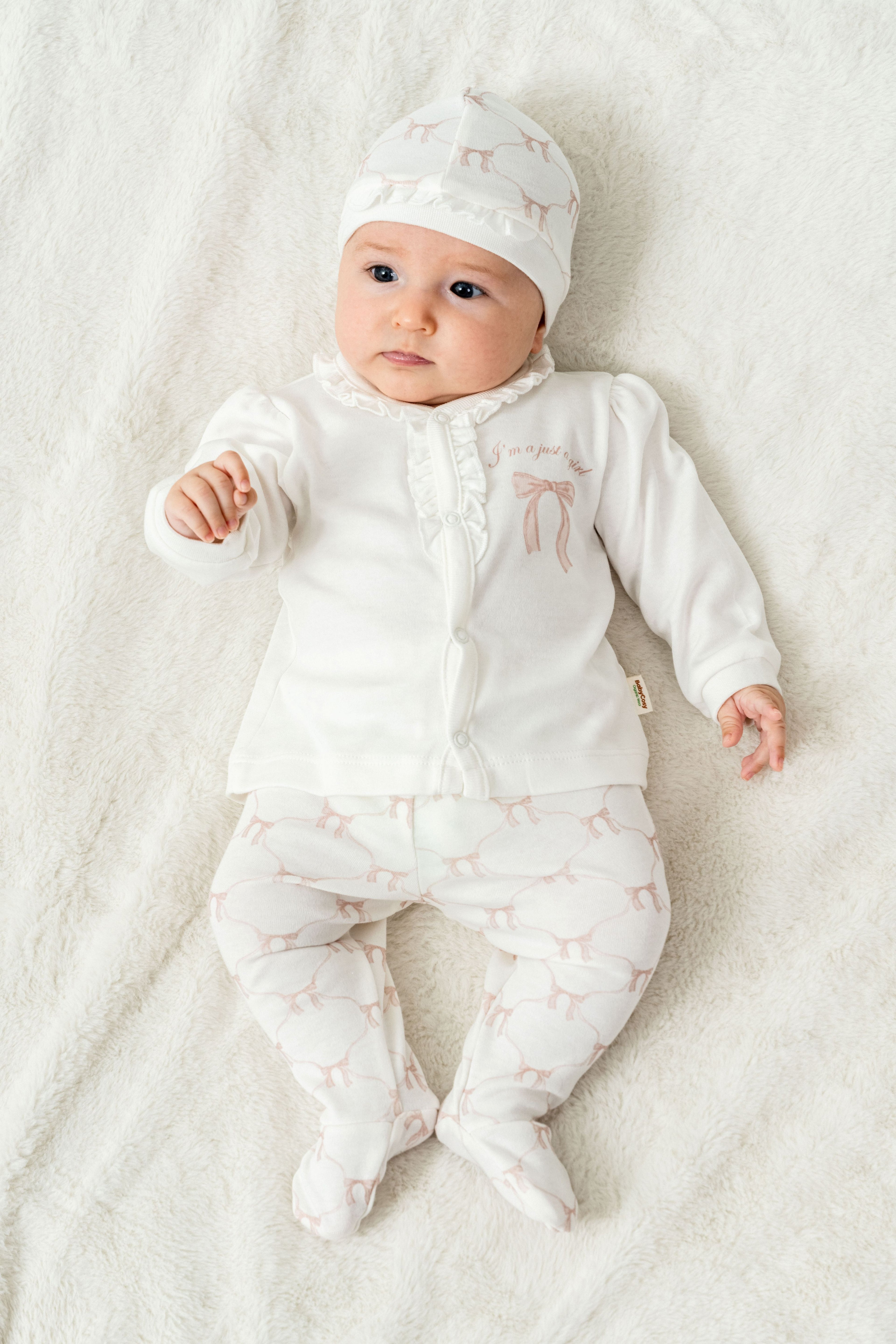 Organik Pamuk 3’lü Bebek Seti – Bow Koleksiyonu