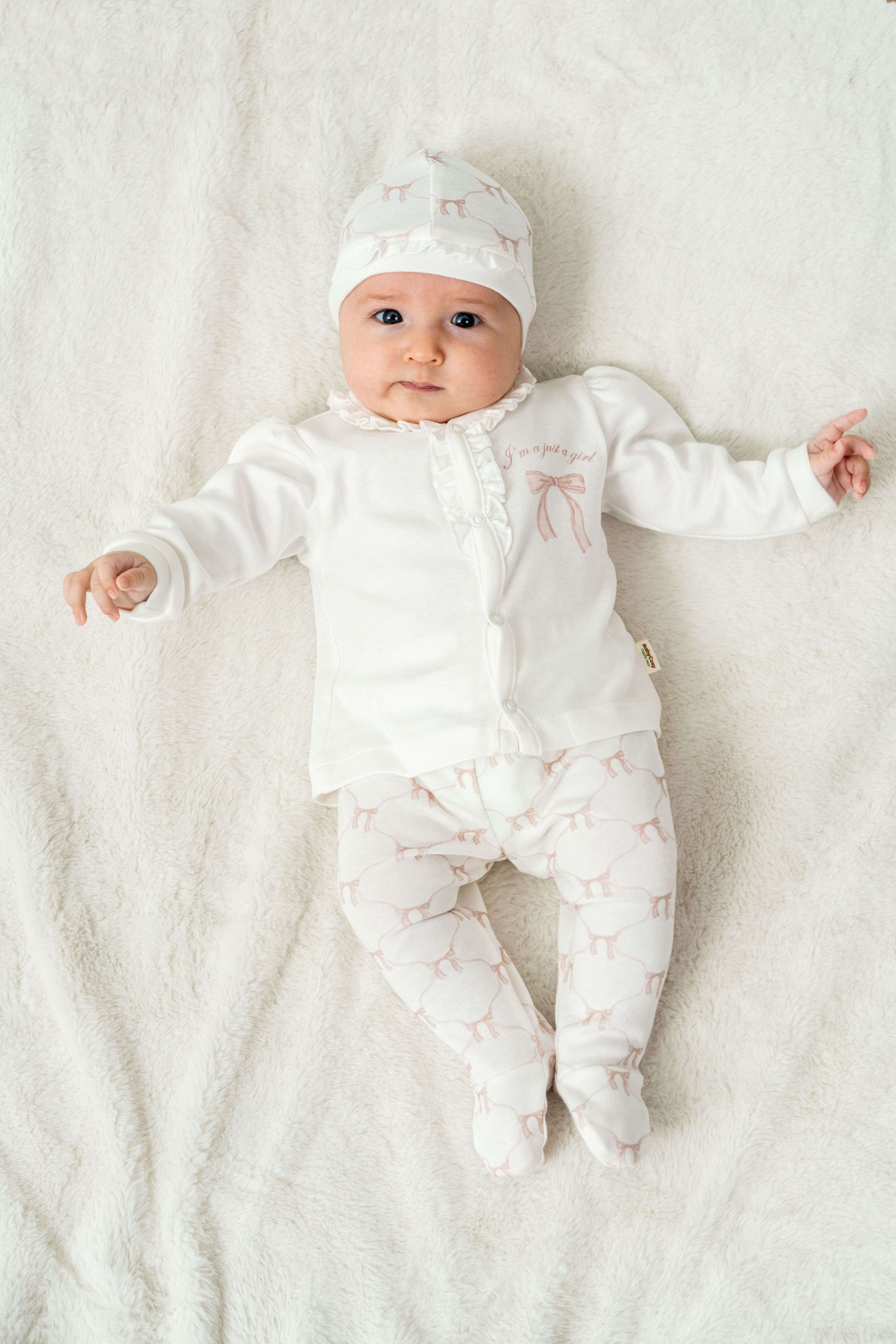 Organik Pamuk 3’lü Bebek Seti – Bow Koleksiyonu