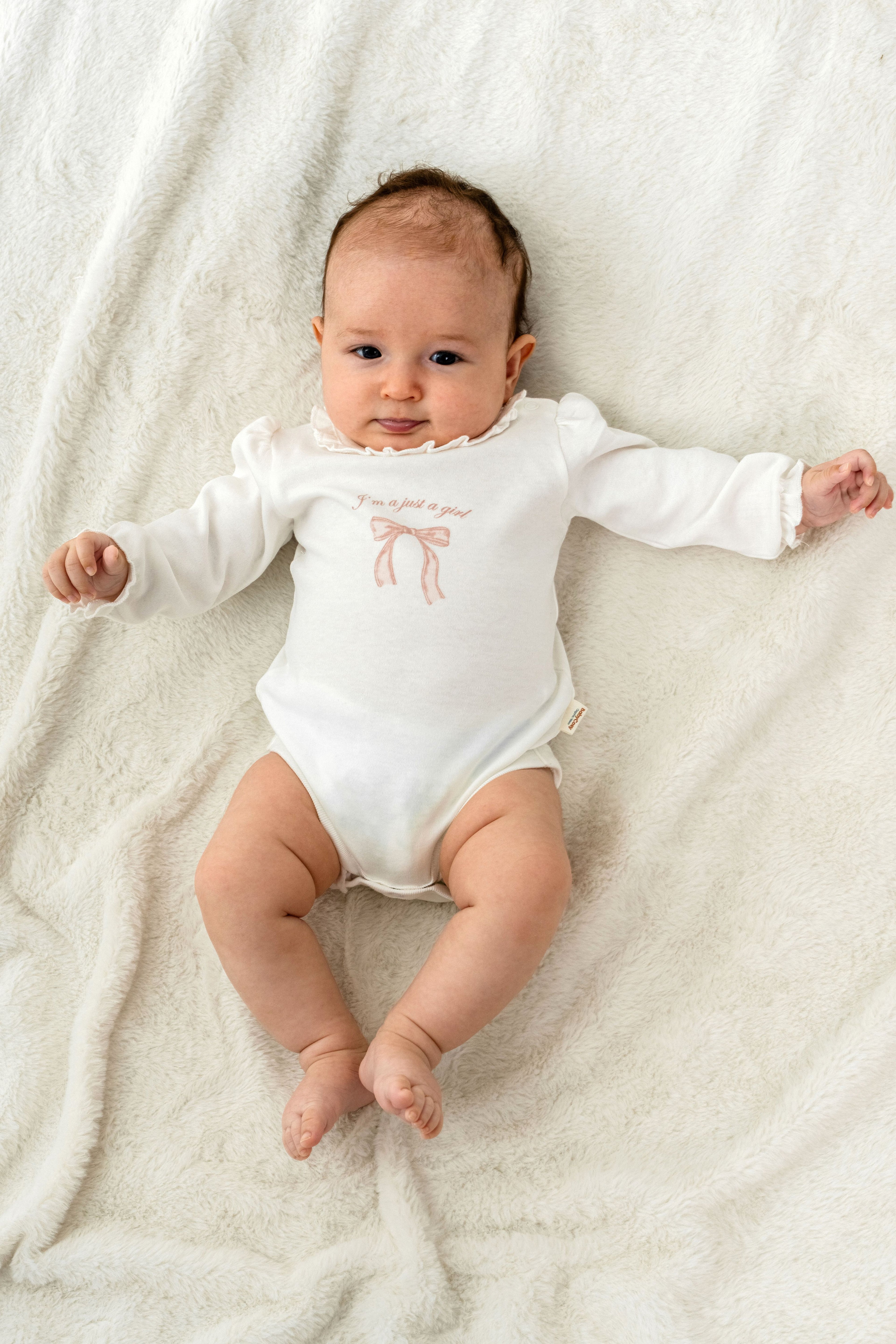 Organik Pamuk Uzun Kollu Fırfır Yakalı 2’li Body Seti – Bow Koleksiyonu