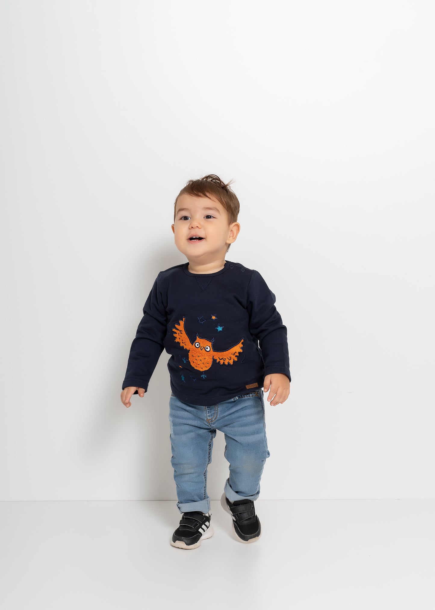 Baykuş Nakışlı Sweatshirt - Riki Baby&Kids