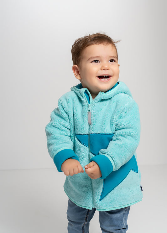 Mavi Yıldız Wellsoft/Polar Ceket - Riki Baby&Kids