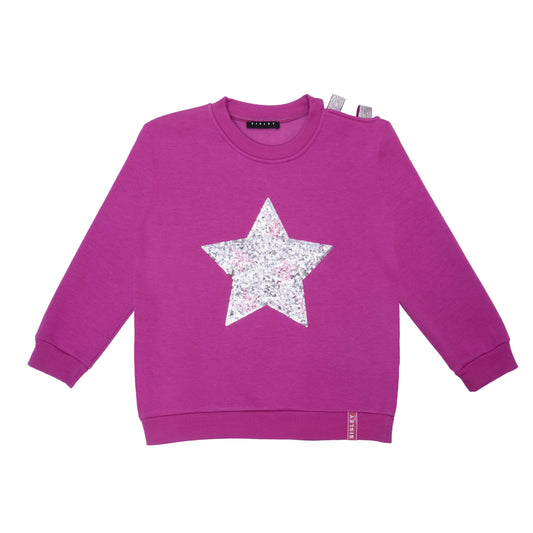 Sisley Fuşya Payetli Sweatshirt - Riki Baby&Kids