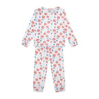 Kız çocuk organik pamuk pijama seti – çiçek baskılı