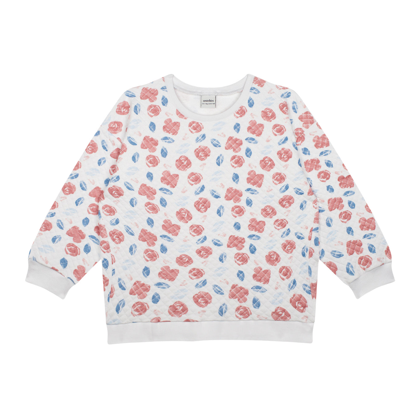 Organik Pamuk Suluboya Çiçek Sweatshirt Tayt Set