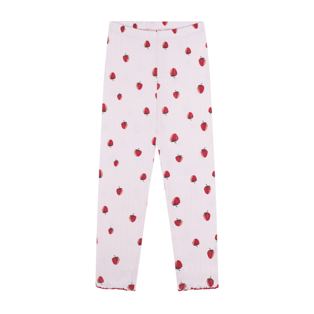 Elastik bel alt ve yuvarlak yakalı üst pijama takımı