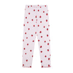 Elastik bel alt ve yuvarlak yakalı üst pijama takımı