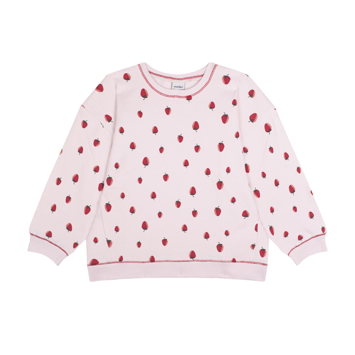 Çilek desenli organik pamuk çocuk sweatshirt