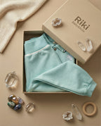 Crystal Baby Organik Pamuk Bebek Pantolonu - Eggshell Blue