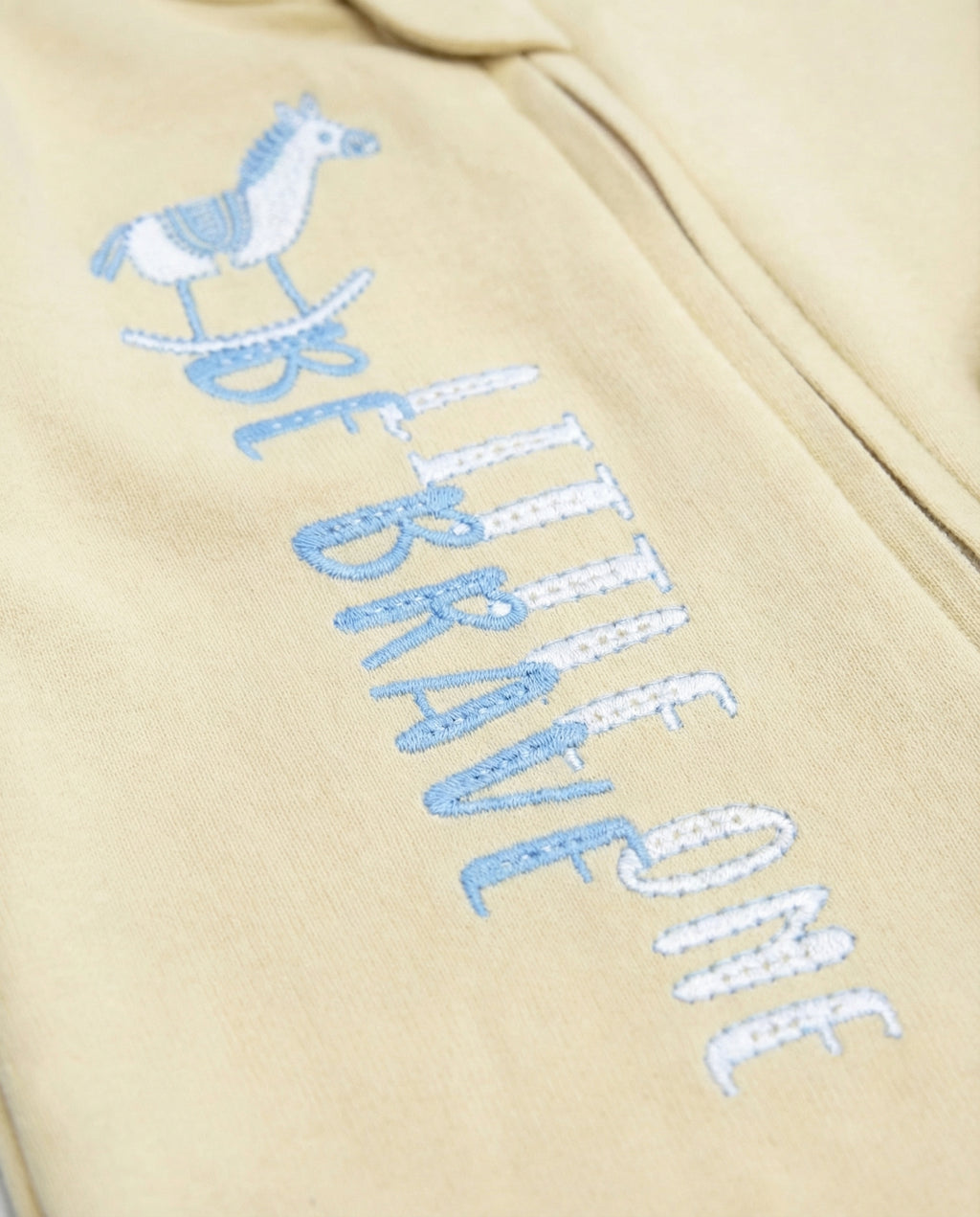 Crystal Baby Organik Pamuk Kendinden Patikli Tulum - Hay Yellow