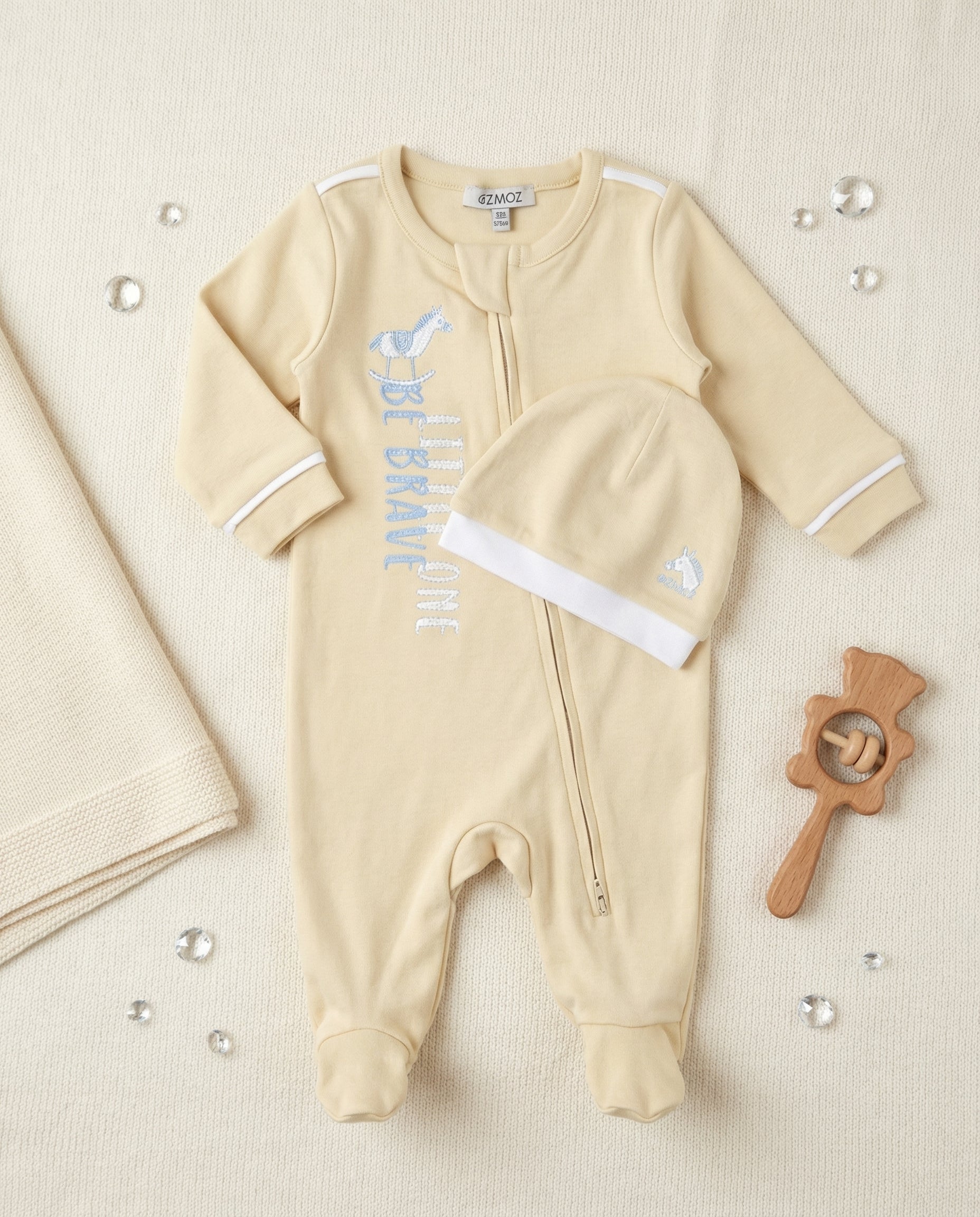 Crystal Baby Organik Pamuk Bere - Hay Yellow