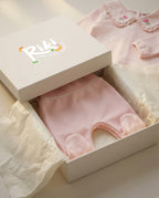 Crystal Baby açık pembe patikli bebek pantolonu, Riki hediye kutusunda
