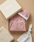 Crystal Baby Organik Pamuk Kendinden Patikli Tulum - Rose Pink