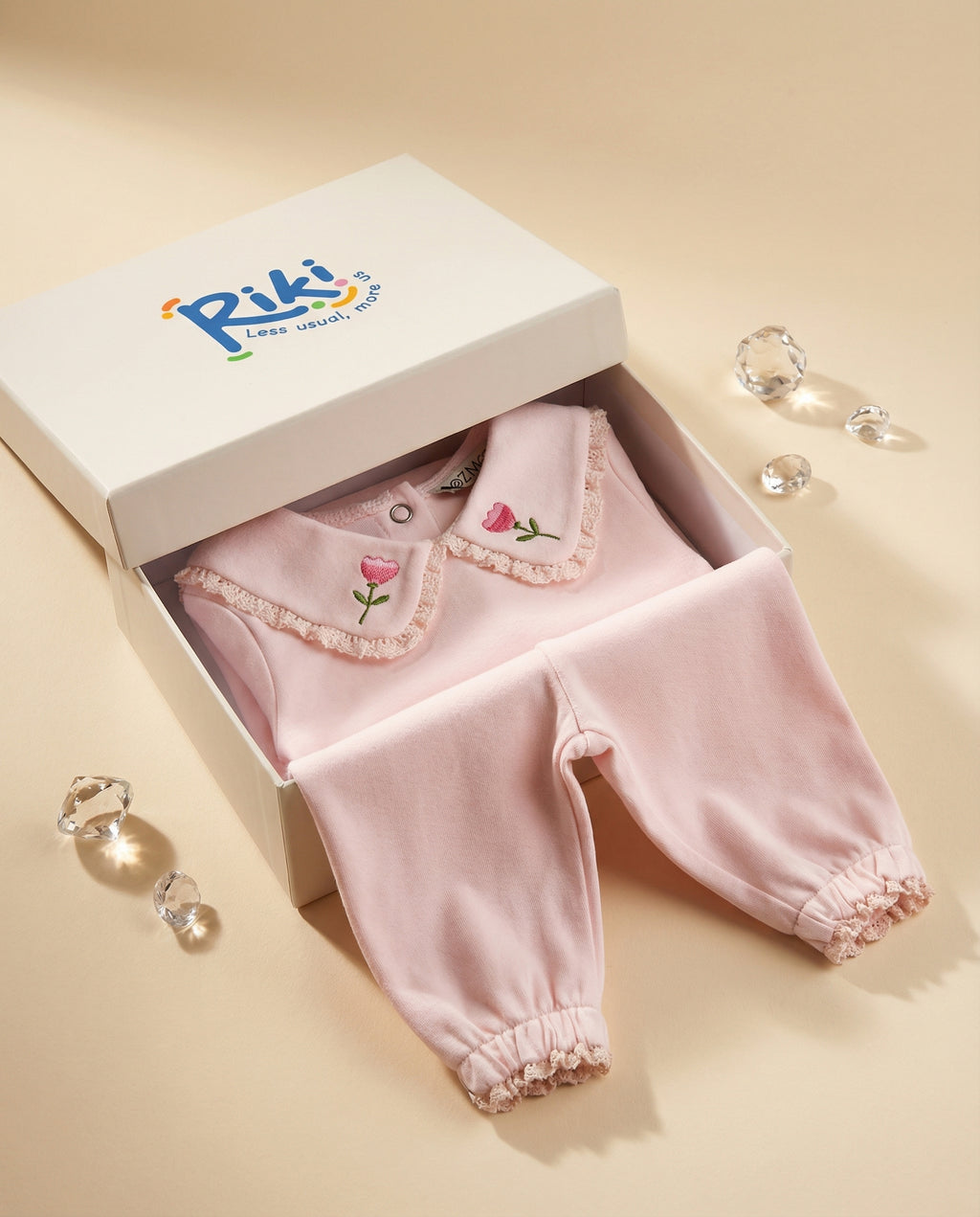 Crystal Baby Organik Pamuk Bebek Pantolonu - Cloud Pink