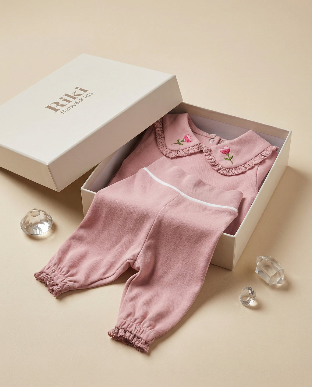 Crystal Baby Organik Pamuk Bebek Pantolonu - Rose Pink