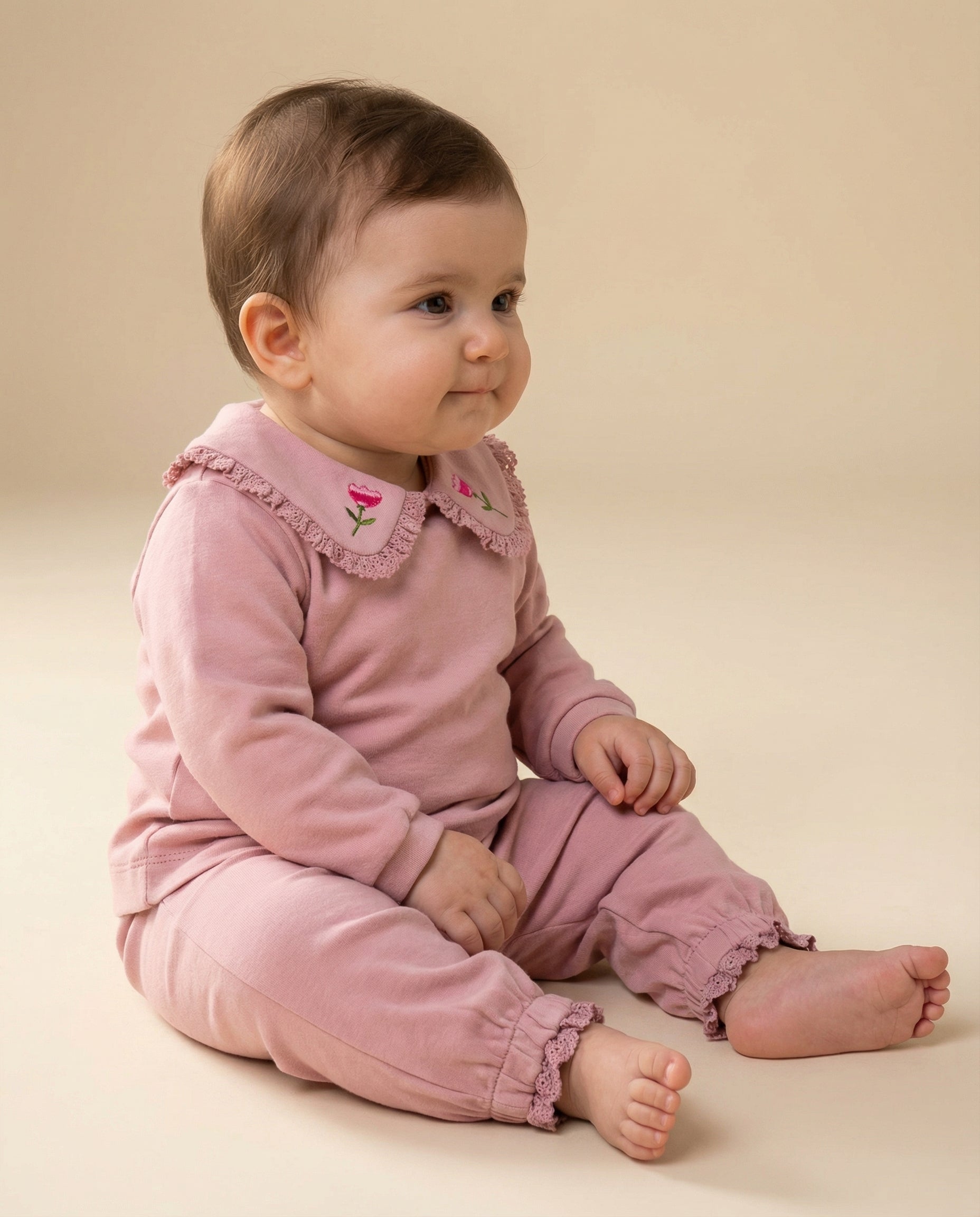 Crystal Baby Organik Pamuk Bebek Pantolonu - Rose Pink