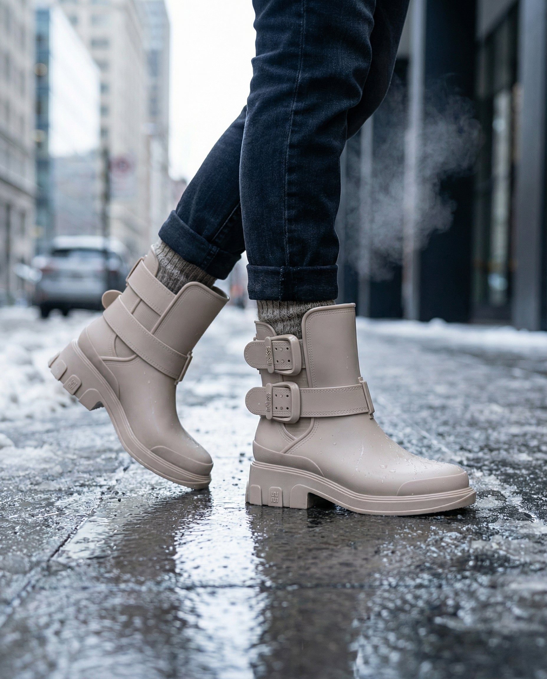 Melissa Bang Boot – Bej Kadın Bot