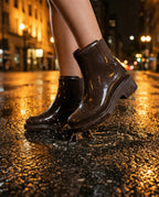 Melissa Chelsea Boot dark brown - ıslak zeminde yağmur kombinleri
