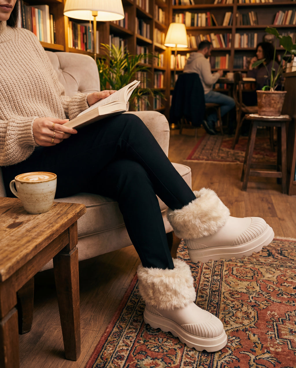 Melissa Warm Boot bej - kış cafe kombinleri lifestyle