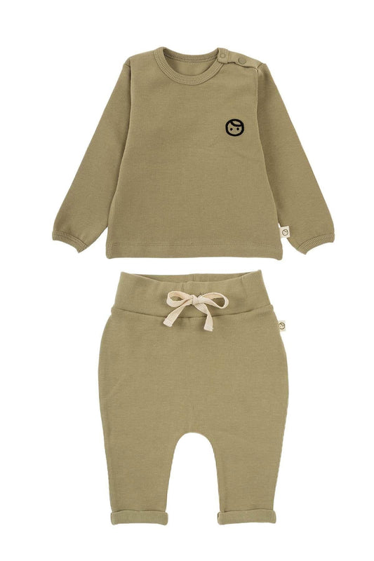 Kaşkorse Takım Bebek Haki Organik Pamuk - Riki Baby&Kids