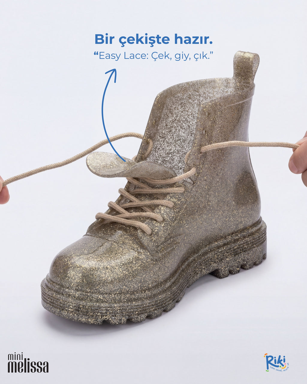 Mini Melissa Coturno INF – Yeşil Işıltılı (Pearly Green) Çocuk Bot